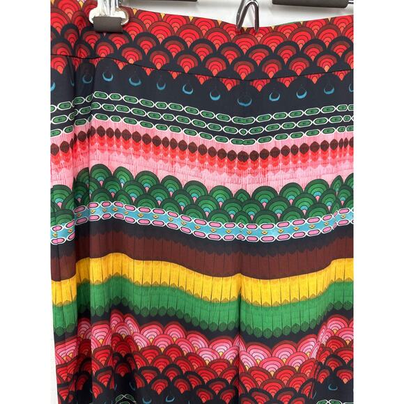 Alice + Olivia Athena Multi-Stripe Geo Wide-Leg Pants Size 10 - Picture 9 of 16